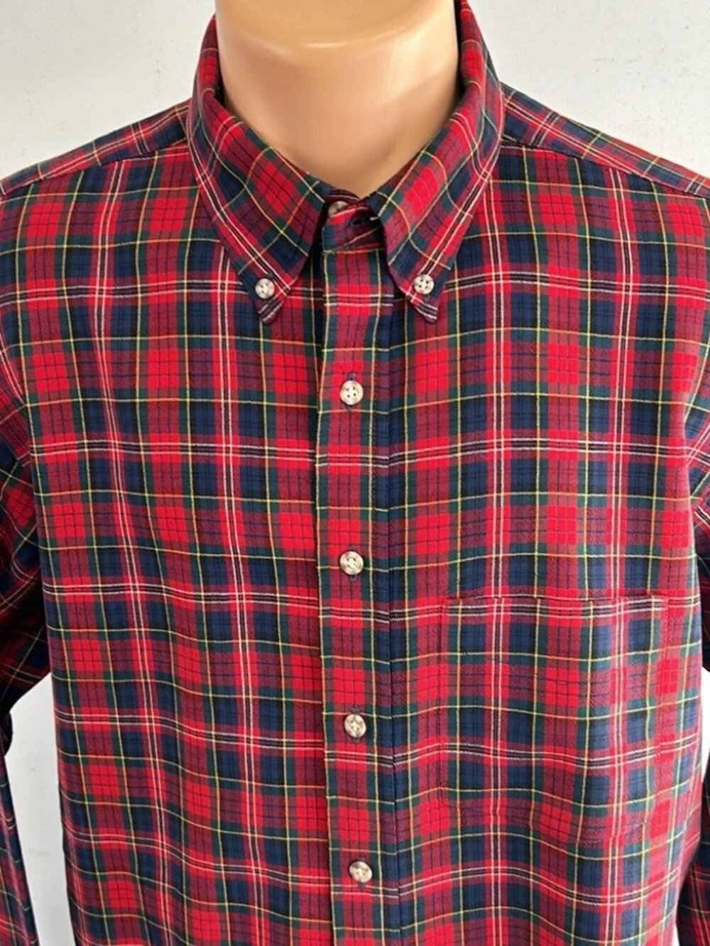 Pendleton long sleeve button down collar wool shirt.  L-Long